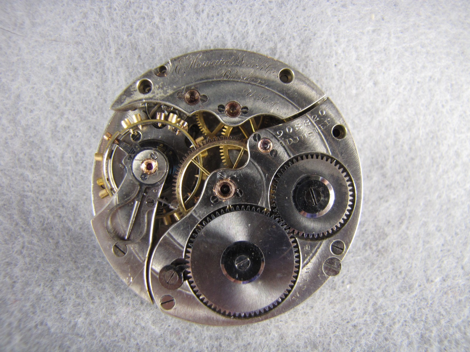 Antique 1906 E. Howard Series 3 Model 1905 16s 17j Pocket Watch Movement-Repair