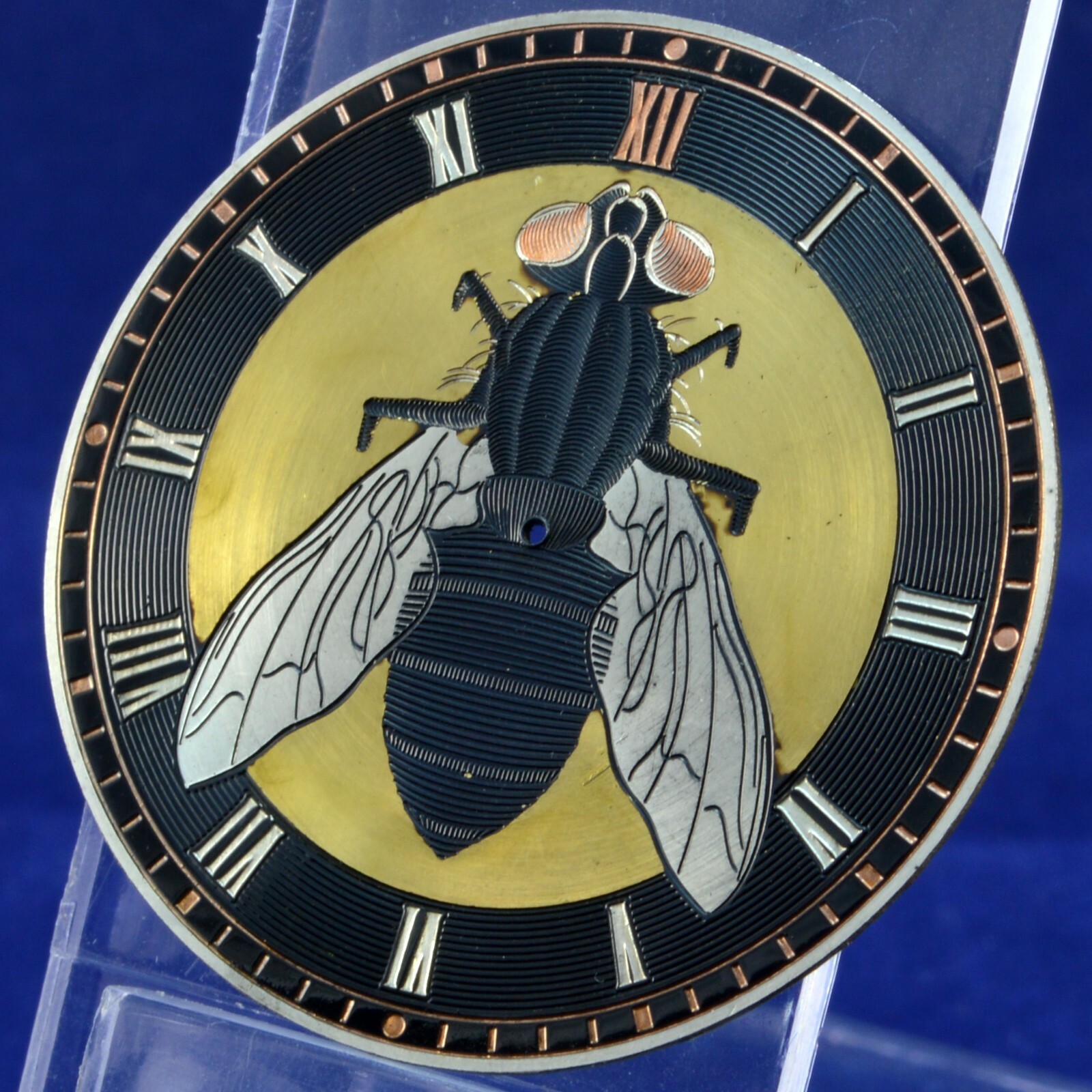 Handmade watch dial. Fly. Dia 39 mm