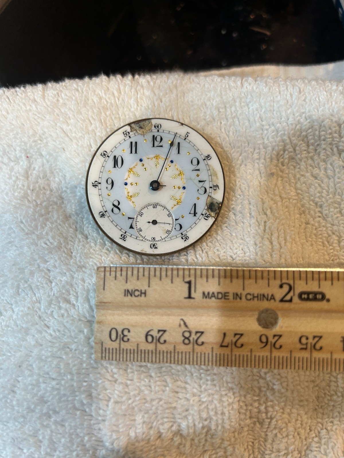 Antique Waltham Royal Art Deco Pocket Watch Movement and Dial