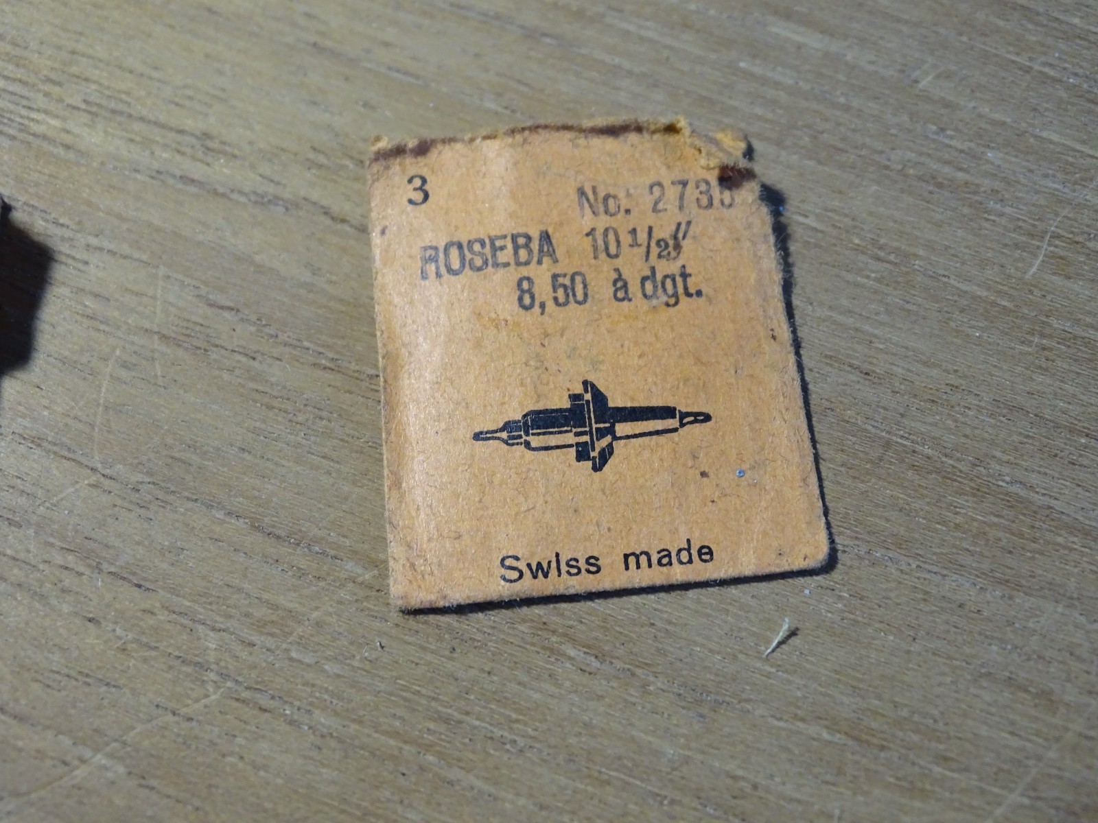 Watchmaking Part Roseba 10 1/2″ 8.50 To Finger 1 Round Axis
