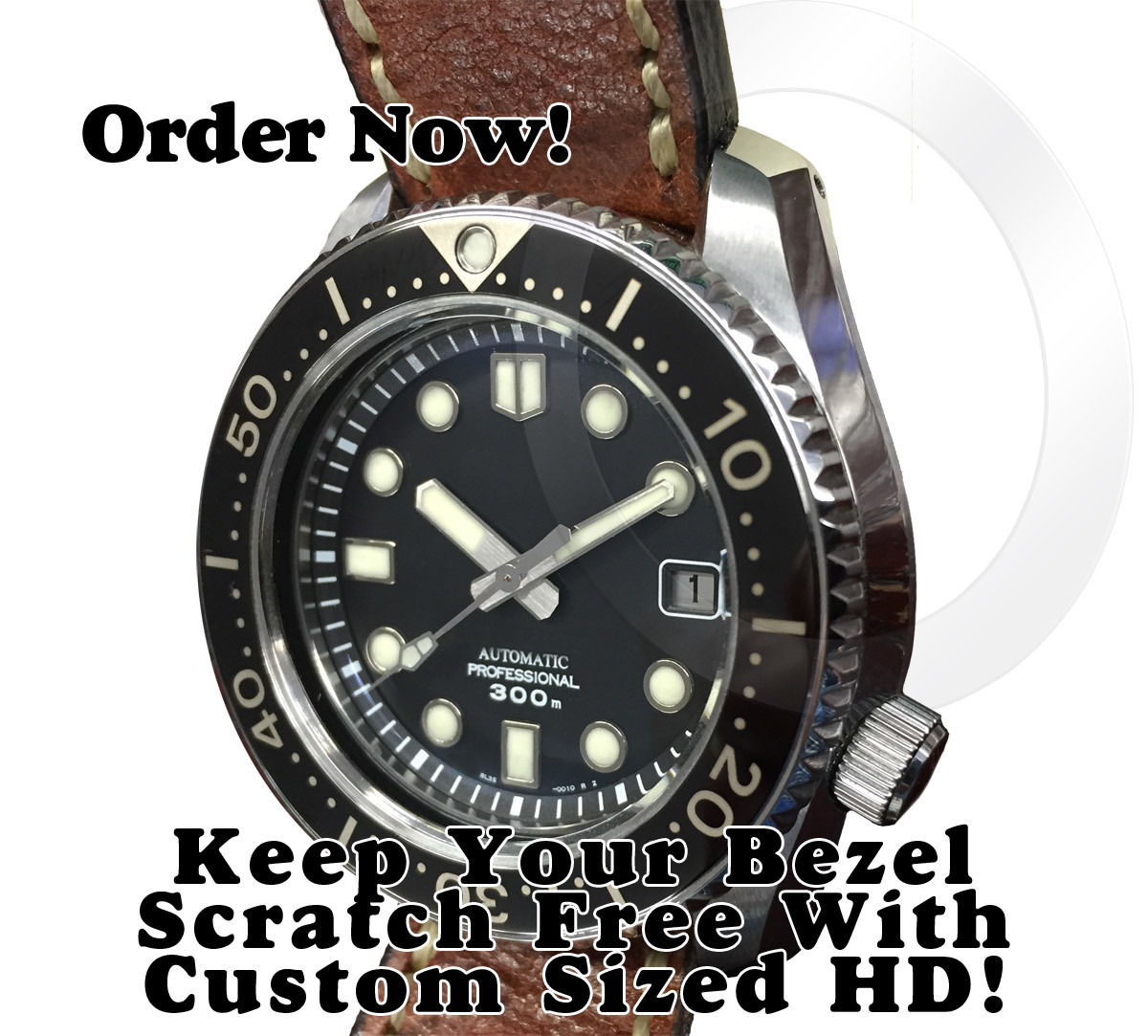 CUSTOMIZED Watch Bezel Protector HD Clear -KEEP BEZEL SCRATCH FREE Set of 2