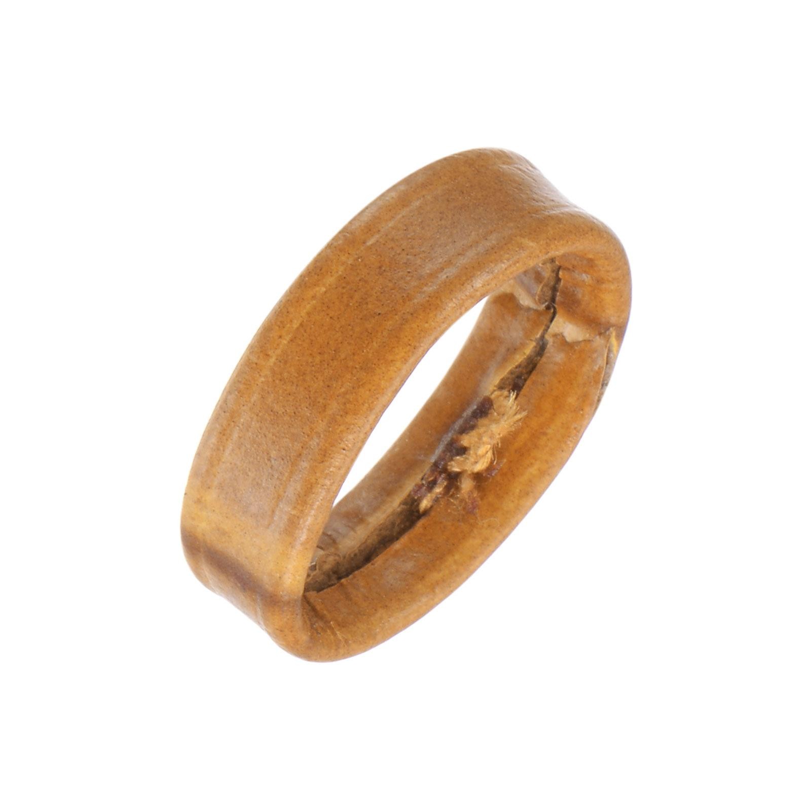 6 Pcs PU Leather Loops Retaining Ring for 14mm Width Watch Band, Brown