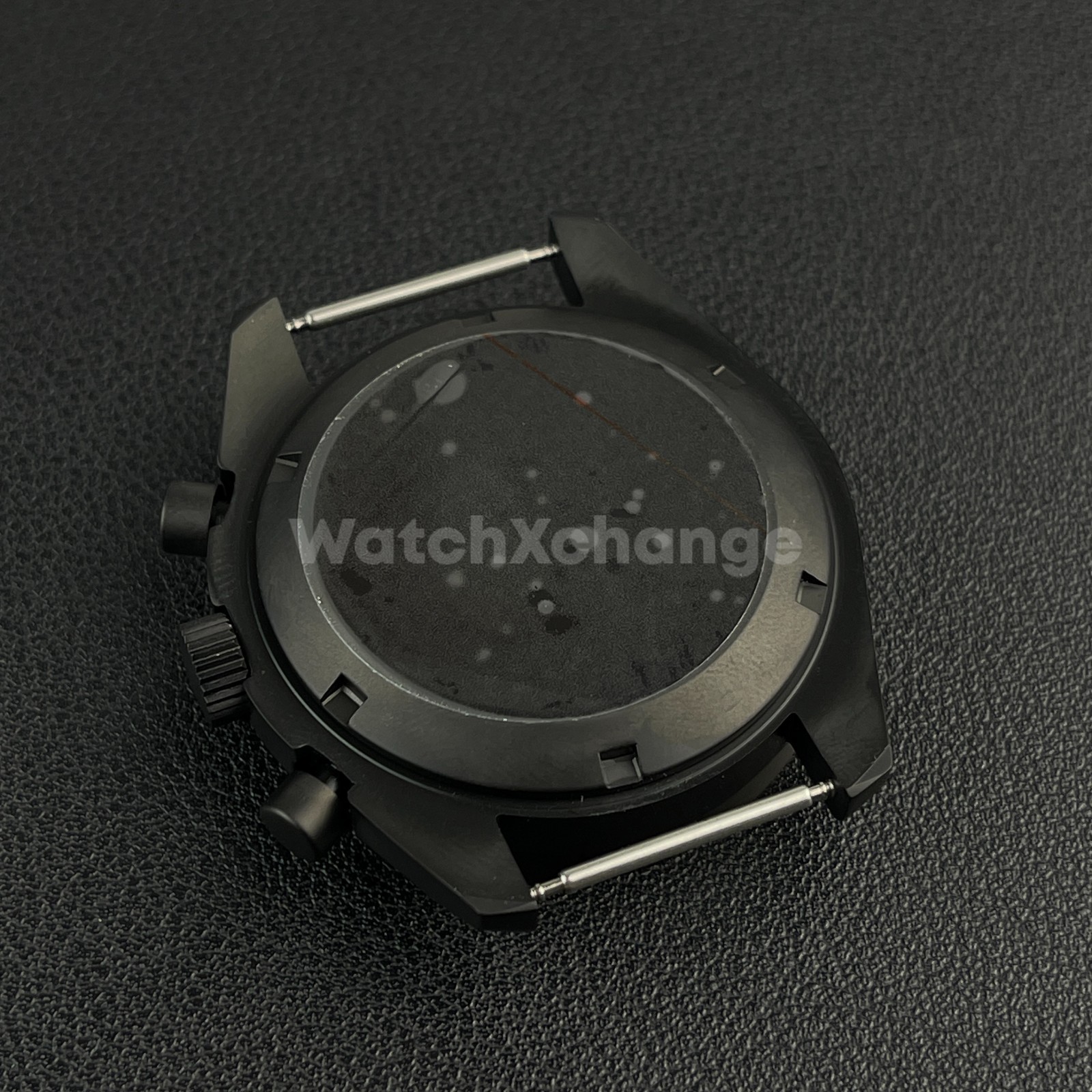 DEFECTIVE 40mm Black Stainless Steel Watch Case for VK63 Quartz Movement