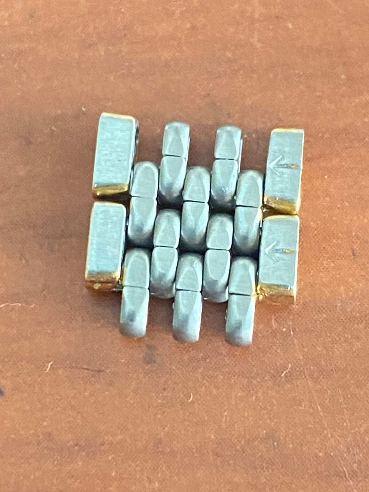 GENUINE OMEGA DEVILLE BAND LINK ONLY, 6151/441, 1459, 11MM 2PC, NEEDS A PIN,NICE