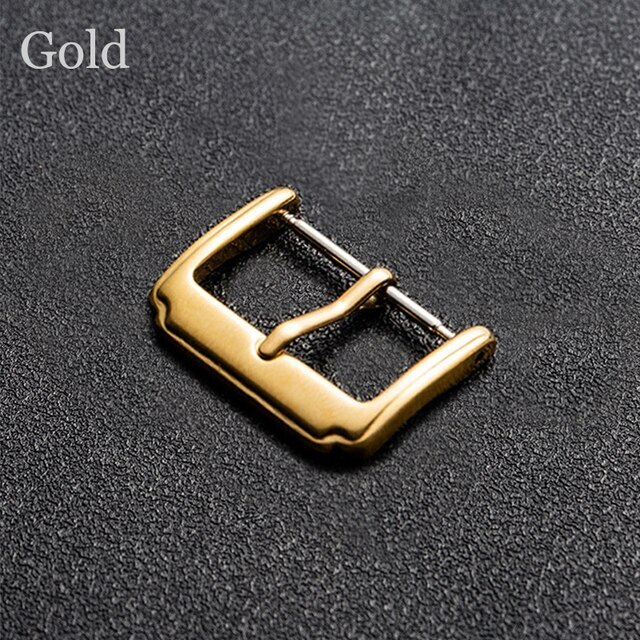 8 10 12 14 16 18 20 22mm Stainless Steel Pin Buckle Clasp Polished Shiny Black