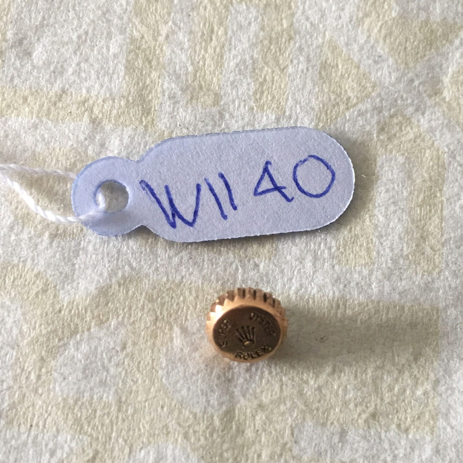 ROLEX SUPER OYSTER 18K ROSE GOLD VINTAGE CROWN 100% GENUINE OVETTONE 6084 #W1140
