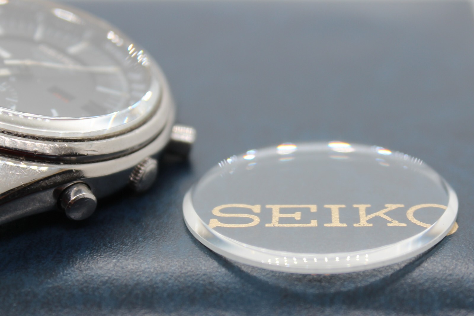 Swiss Made Mineral Glass Crystal Lens Seiko 6139-7070 6139-7071