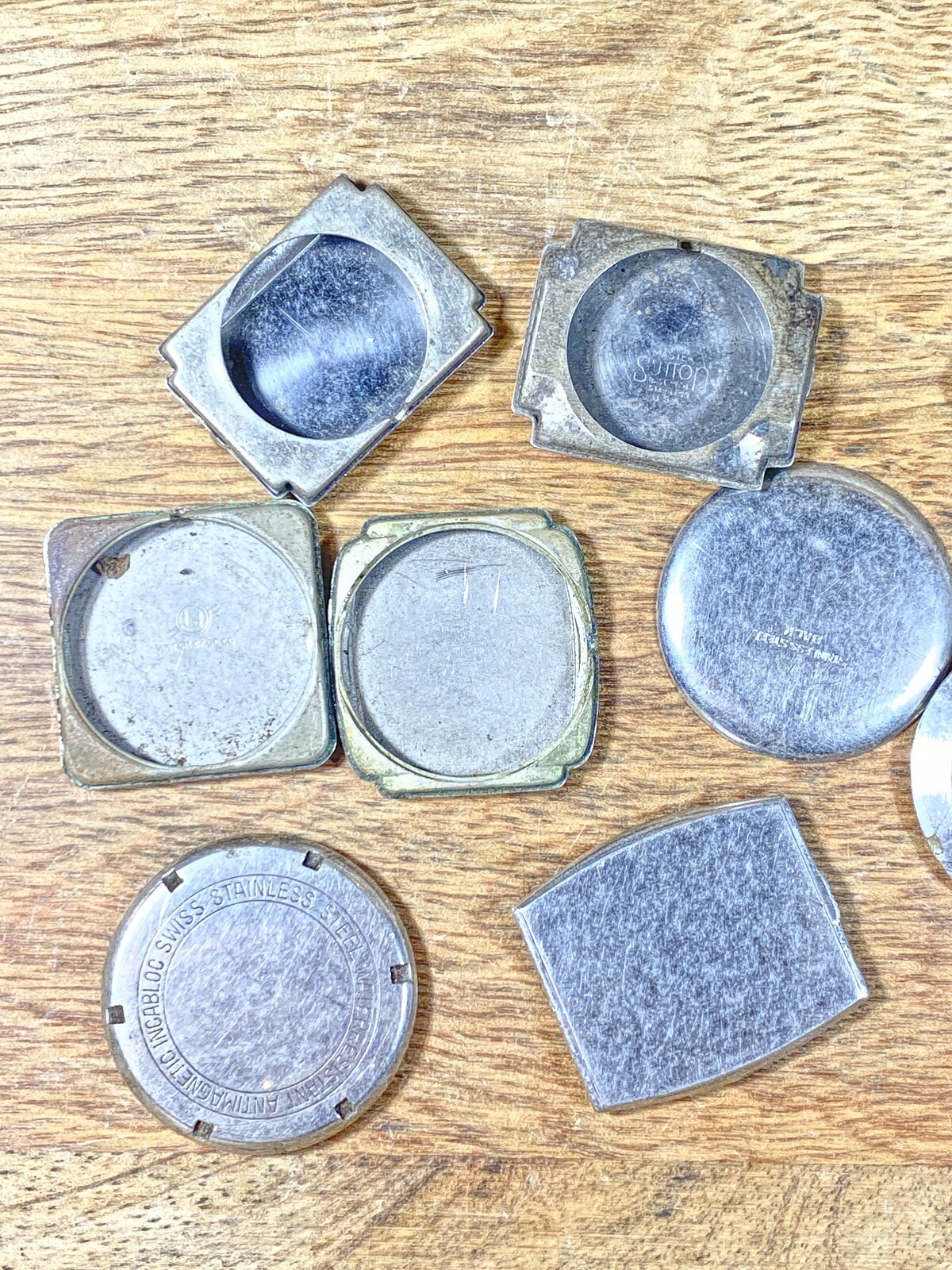 Assorted Lot Of Old Watch Case Parts (Lot Of 10)- Vintage Clock Parts KD1979