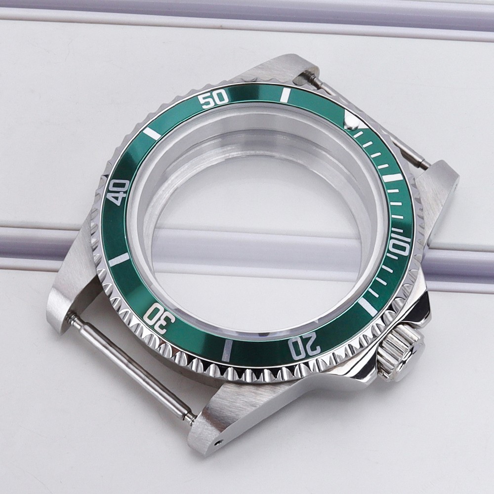 38mm Sub Mod Dive Watch Case Sapphire Glass Back For Seiko NH34 NH35 NH36 NH38