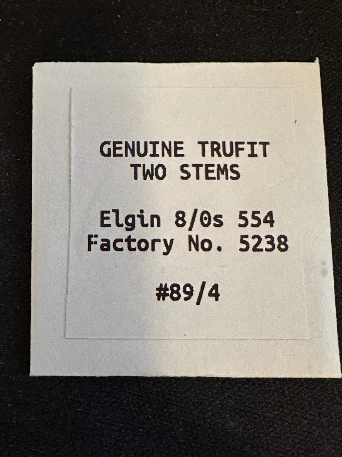 Lot of 2 TRUFIT Stem / Winding Arbors for 8/0s Elgin No. 5238