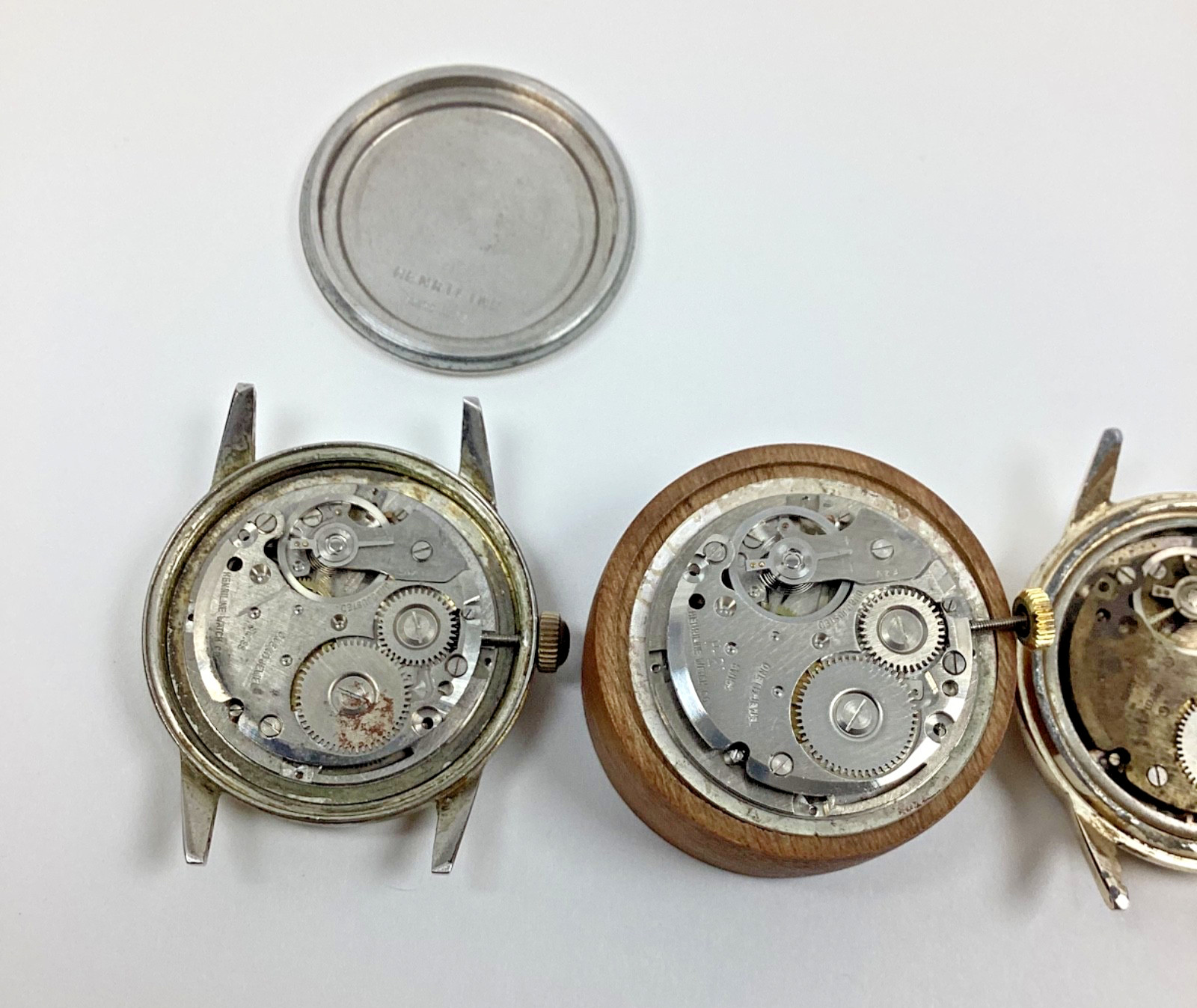 Lot Carlisle Henriline Watch Co Ebosa 65 Swiss 2 Run Spare Parts Repair READ