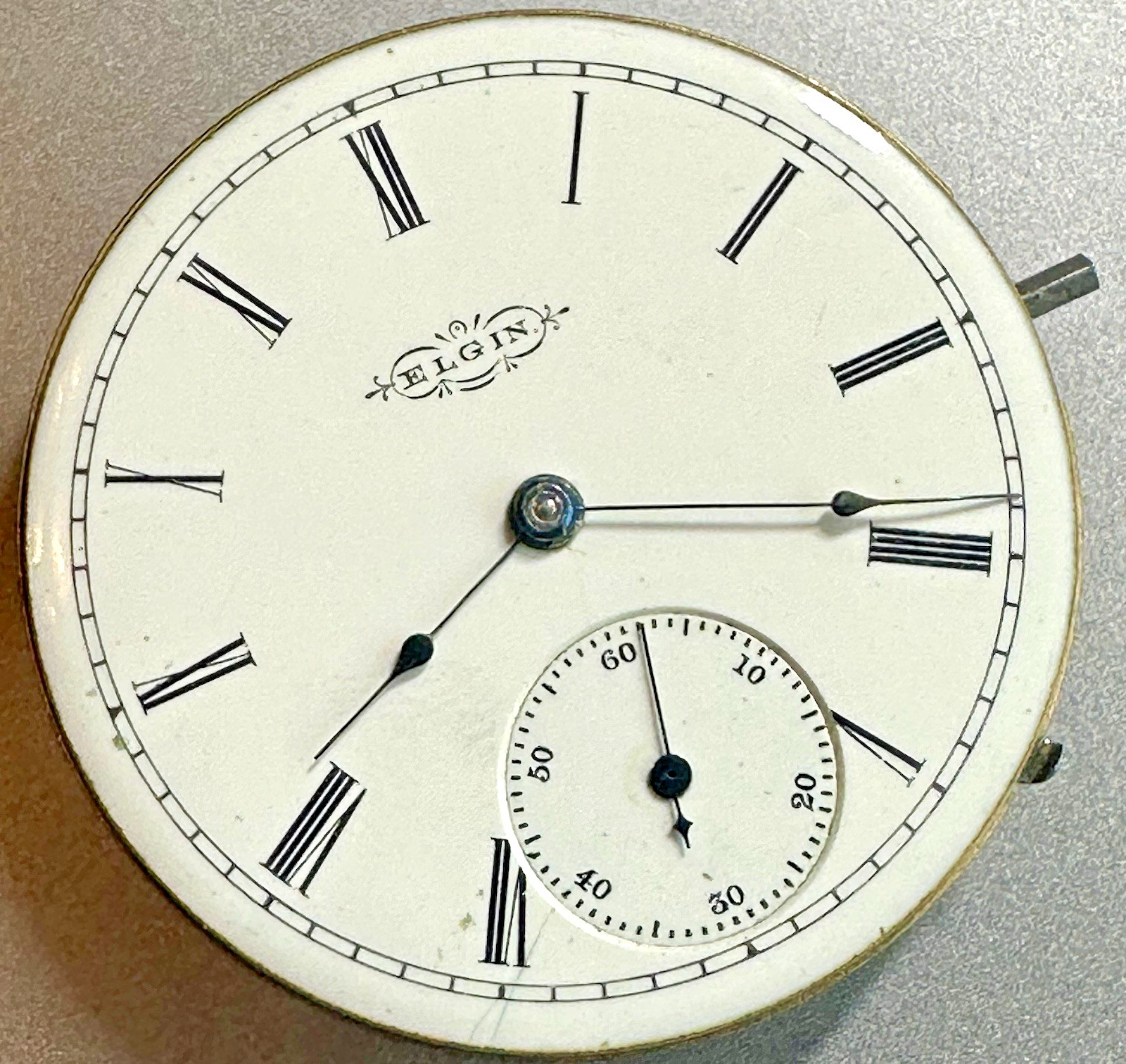 * 1890 6 Size ELGIN Gr 95 M. 1 7J OF LS GILT WATCH MOVEMENT RUNS S31
