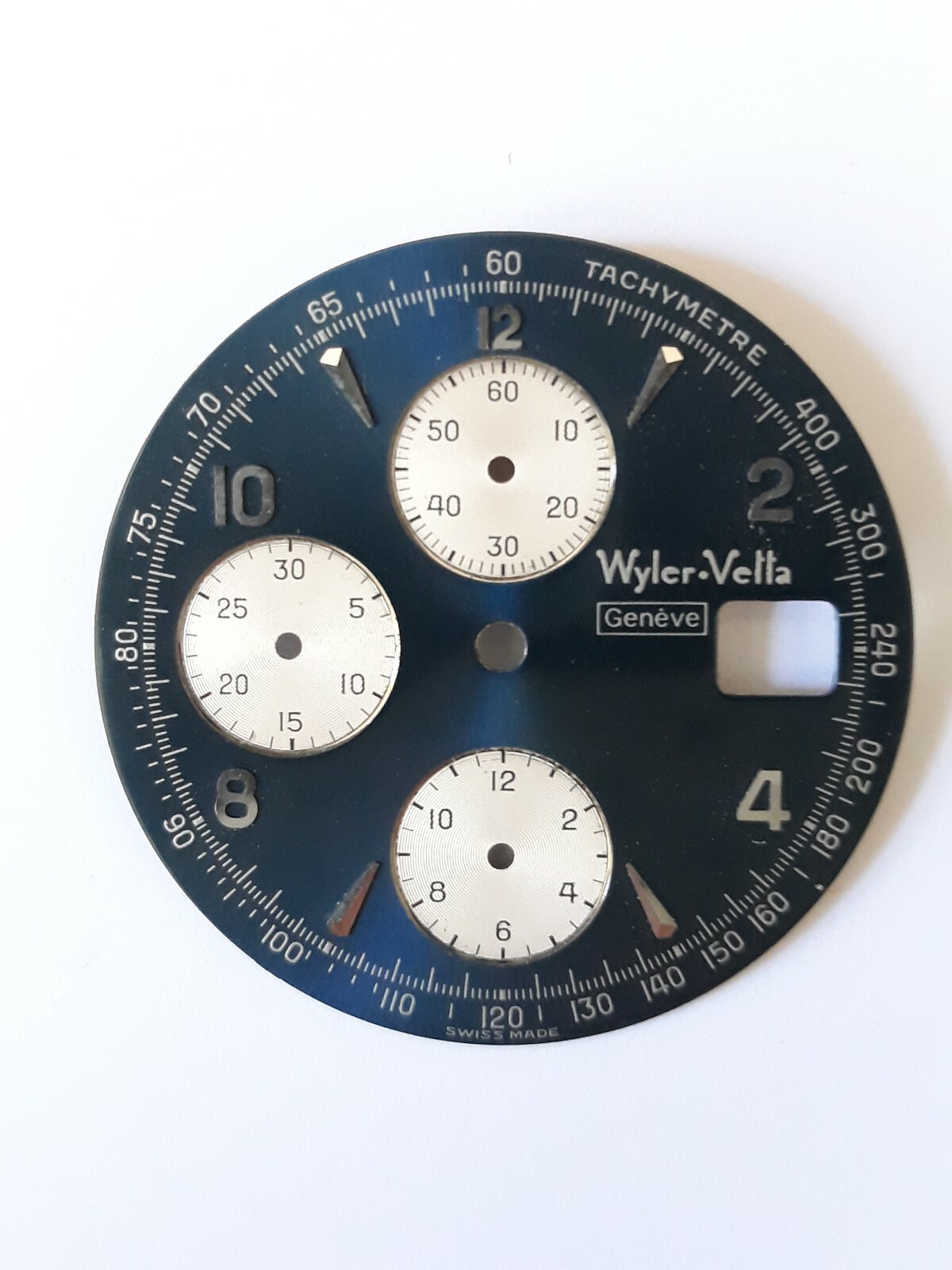 Wyler Vetta Dark Blue Dial Compatible with Lemania 283 Chrono and Lemania 185