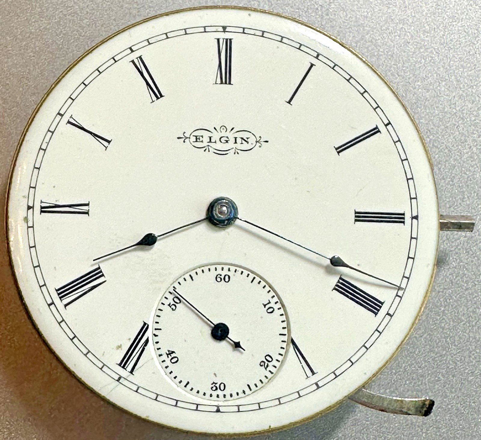 * 1890 6 Size ELGIN Gr 95 M. 1 7J OF LS GILT WATCH MOVEMENT RUNS S31