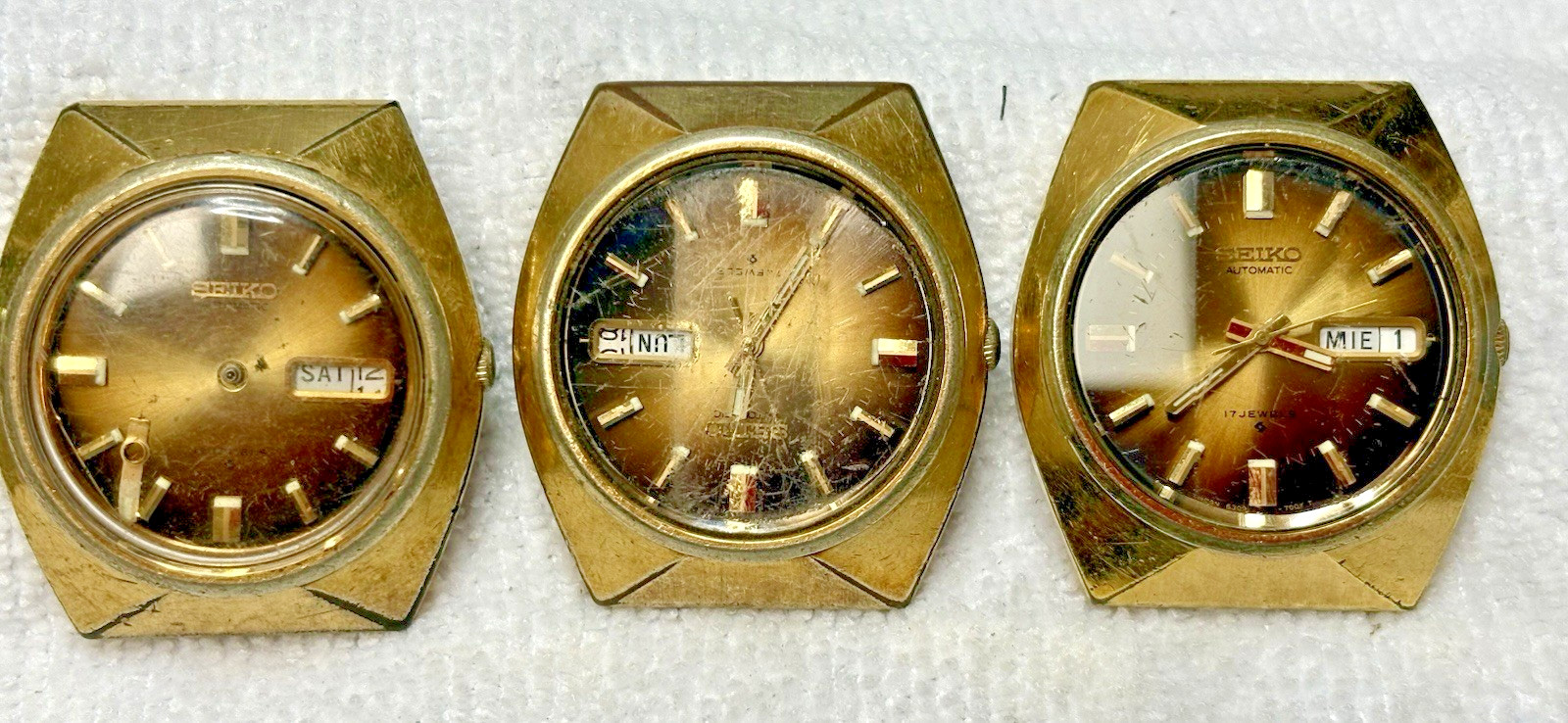 Vintage Seiko Workhorse Movement 6309-7008 All 3 One Money