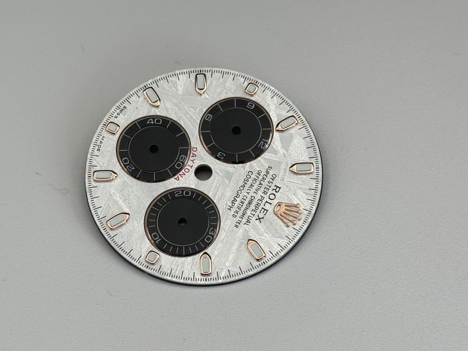 Rolex Daytona 116505 116515 Genuine Meteorite Dial – Rose Gold Markers – Gibeon
