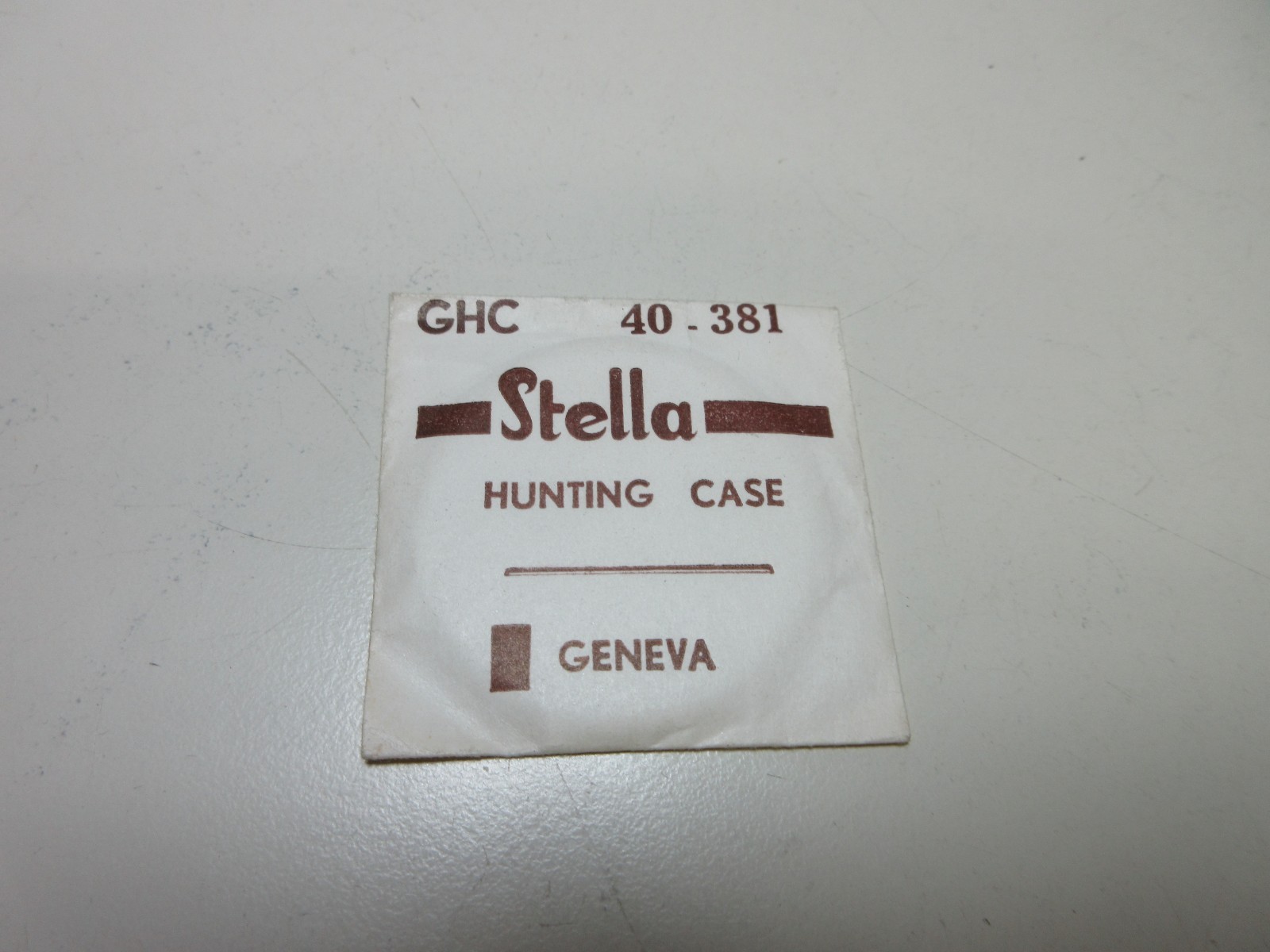 STELLA ROUND WATCH CRYSTAL GHC 381 – 40 HUNTING CASE REPLACEMENT PART #376