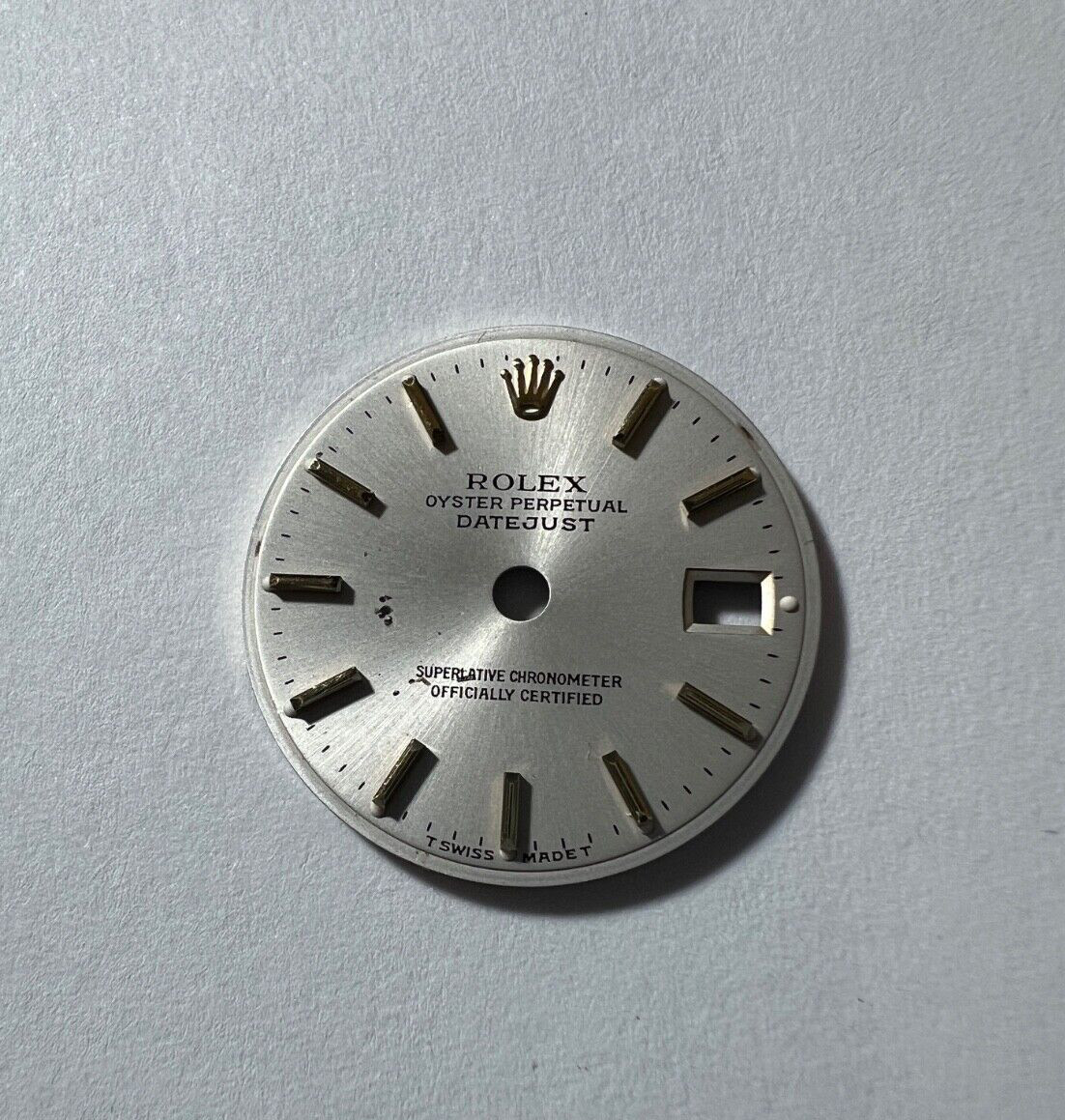 GENUINE & AUTHENTIC ROLEX LADY 26MM DATEJUST YELLOW STICK MARKER SILVER DIAL