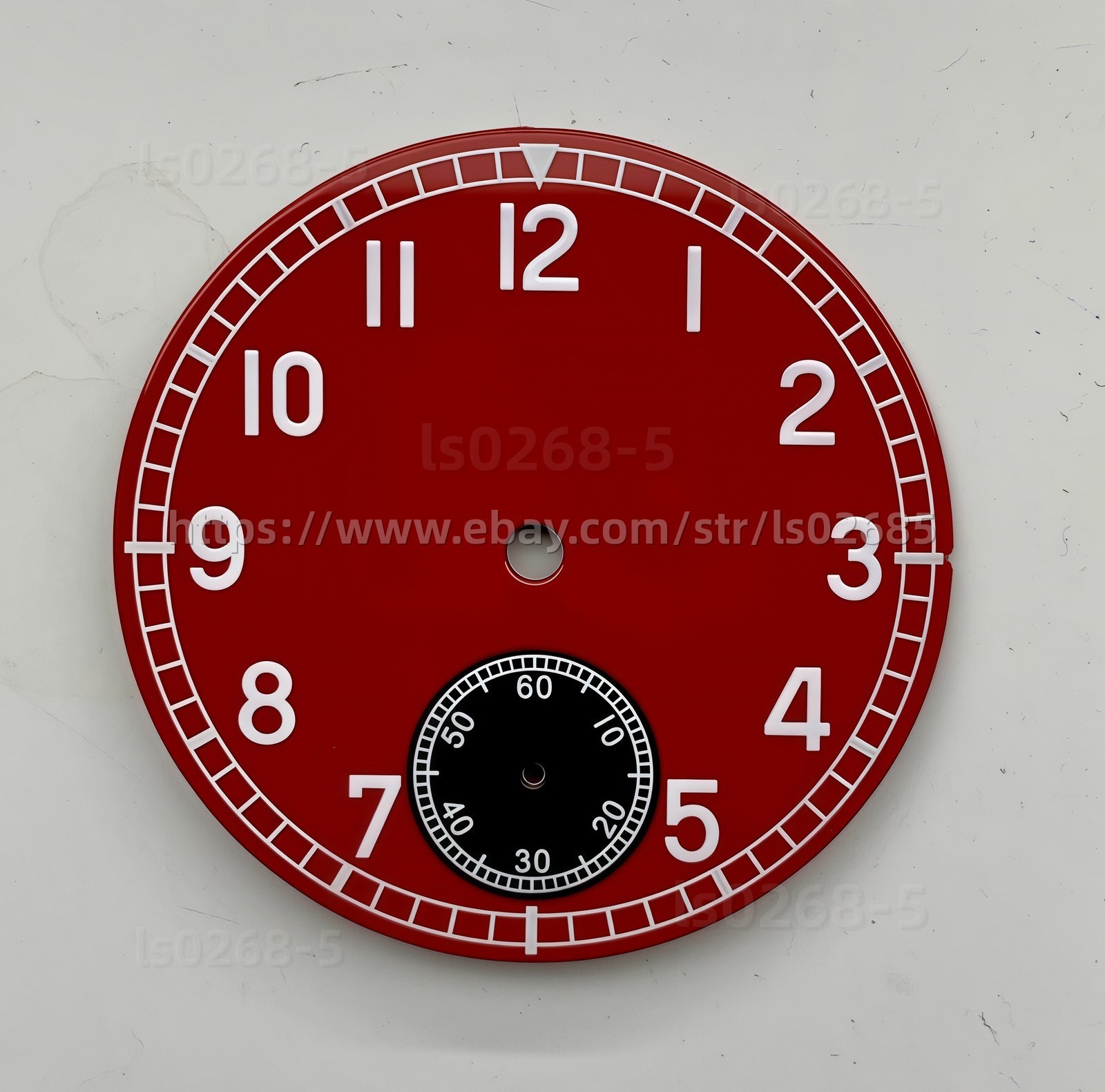 MARINEWATCH KIT FOR ETA 6498-1, 316L ST. STEEL CASE PVD, RED ENAMEL DIAL, WHITE