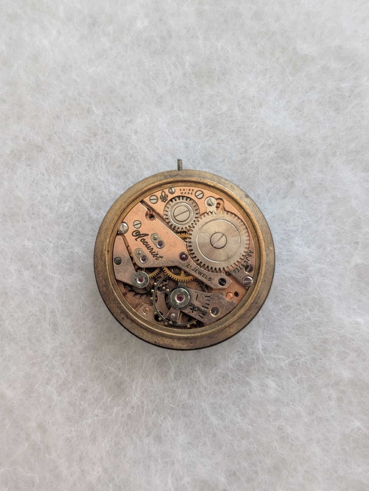 Vintage AS 1002/984 21J Mechanical Watch Movement (Runs/Untested)