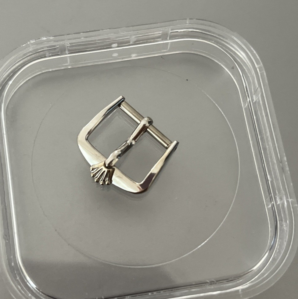 Rolex Watch Pin Tang Buckle 13mm Silver Tone Vintage Authentic