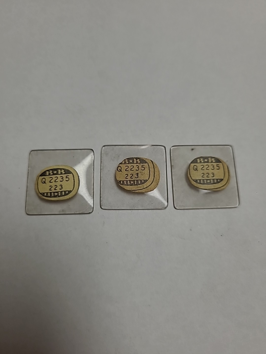 Lot Of 3 BB Q 2235 223 Glass Watch Crystals