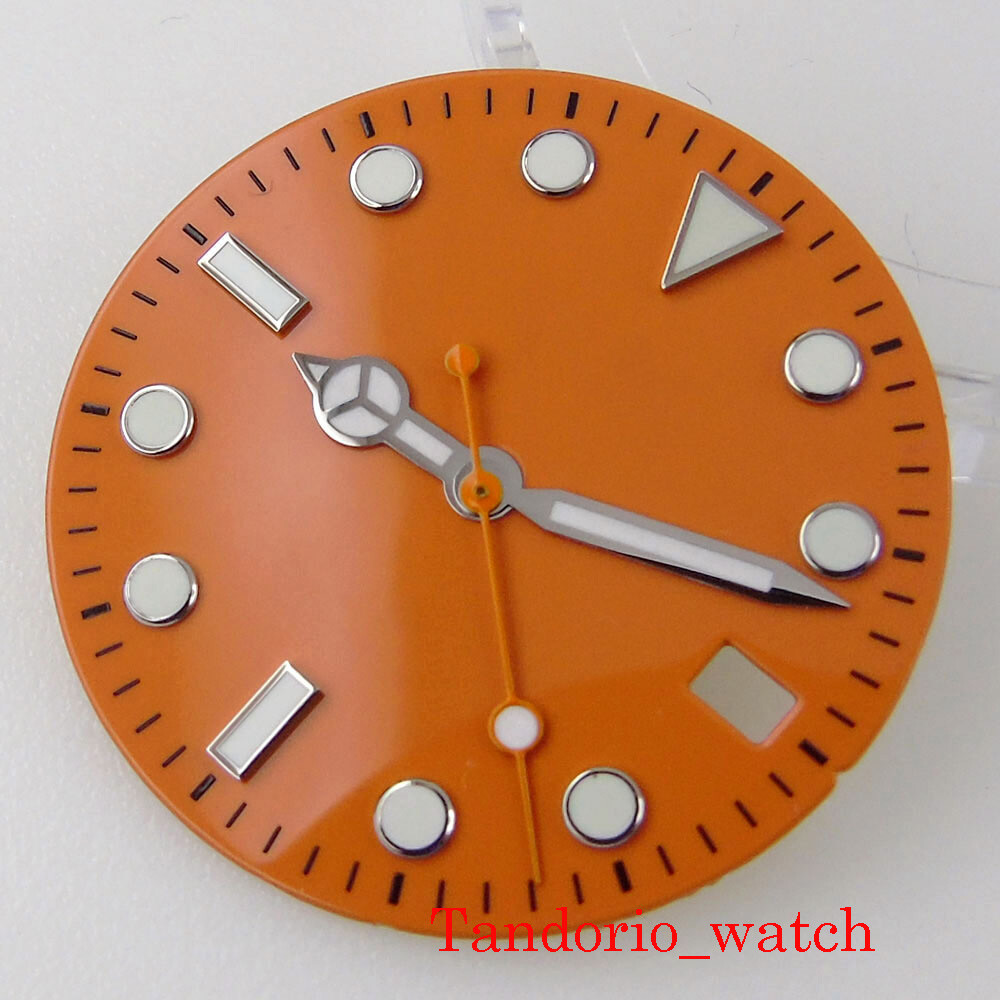 29mm Sterile Luminous Watch Dial Face Merc Hands For NH35 NH36 Movement