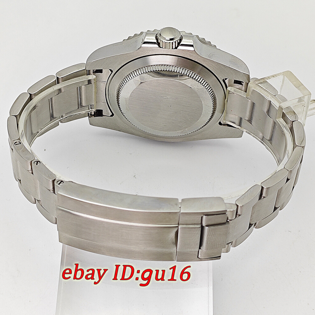 40mm Silver sapphire Watch Case Fit NH34 NH35 NH36 ETA2824/2836 Miyota 8215 821A