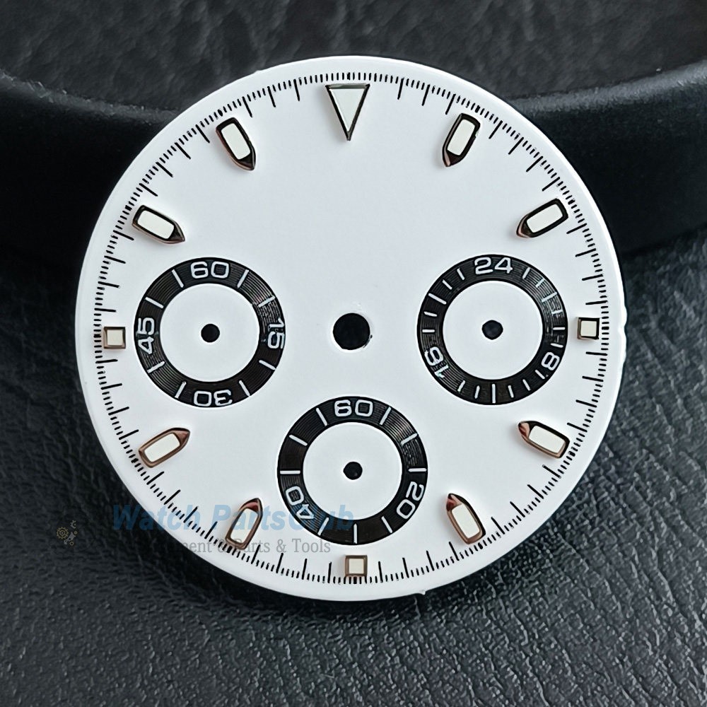 Green Luminous VK63 Dial 29.5mm Panda Dial For VK63 Movement-Watch Parts