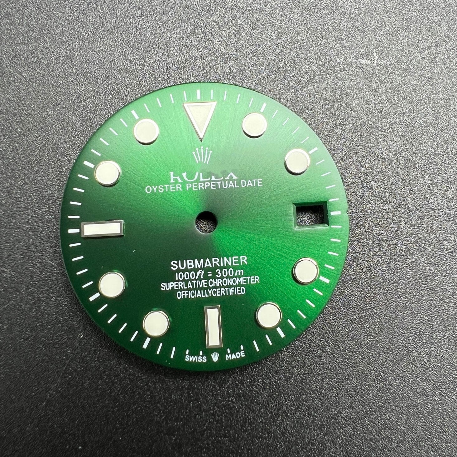 29mm Sun Pattern Watch Dial Green Luminous for NH35 NH36 Movement Watch Parts