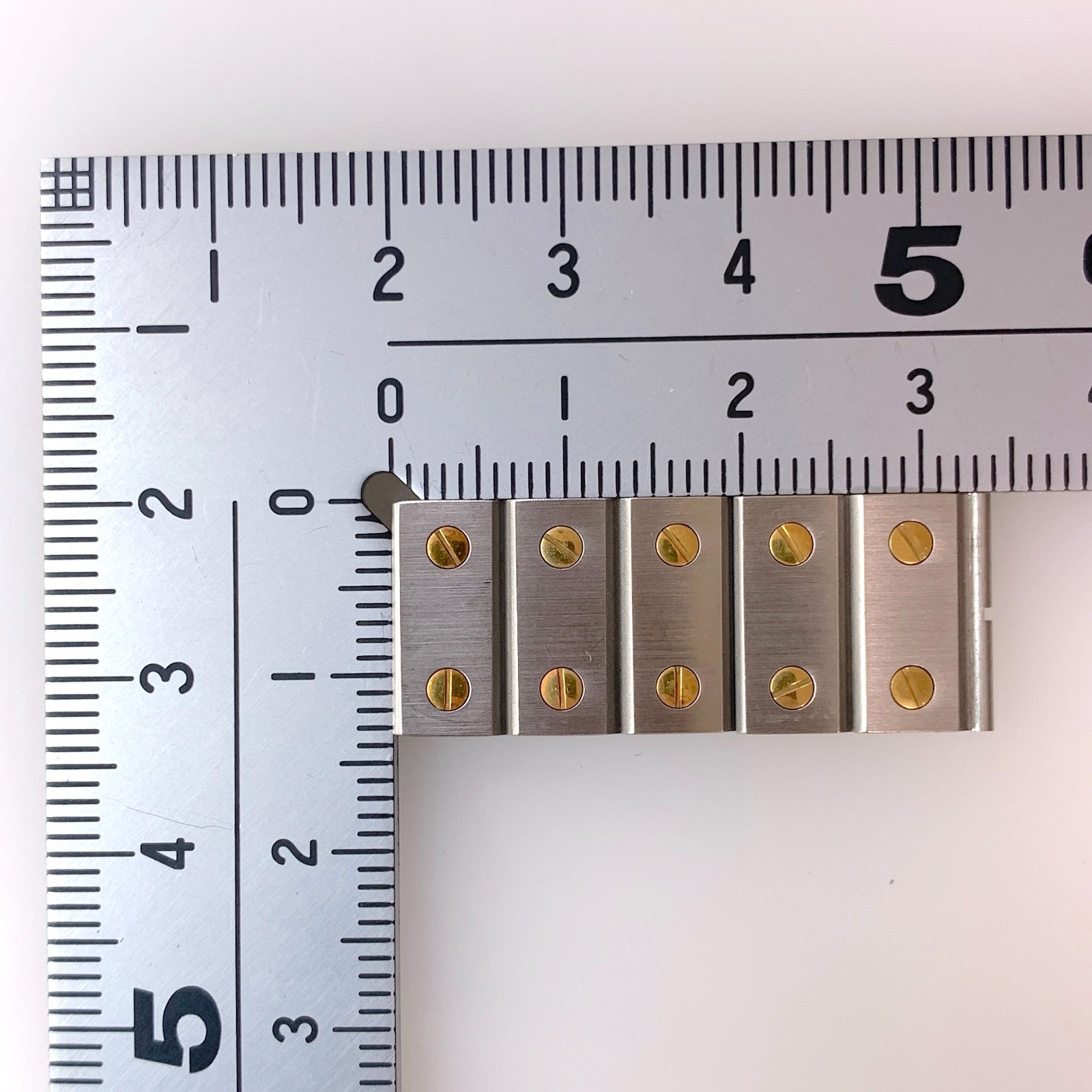 Genuine Cartier Watch Band Bracelet Santos Gold Stainless Steel 5P 13.5mm Link