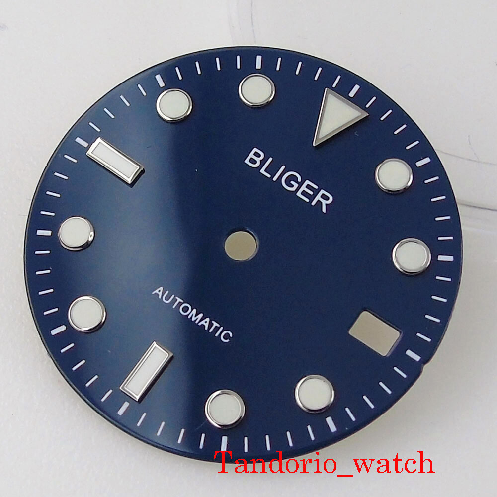 29mm Sterile Luminous Watch Dial Face Merc Hands For NH35 NH36 Movement