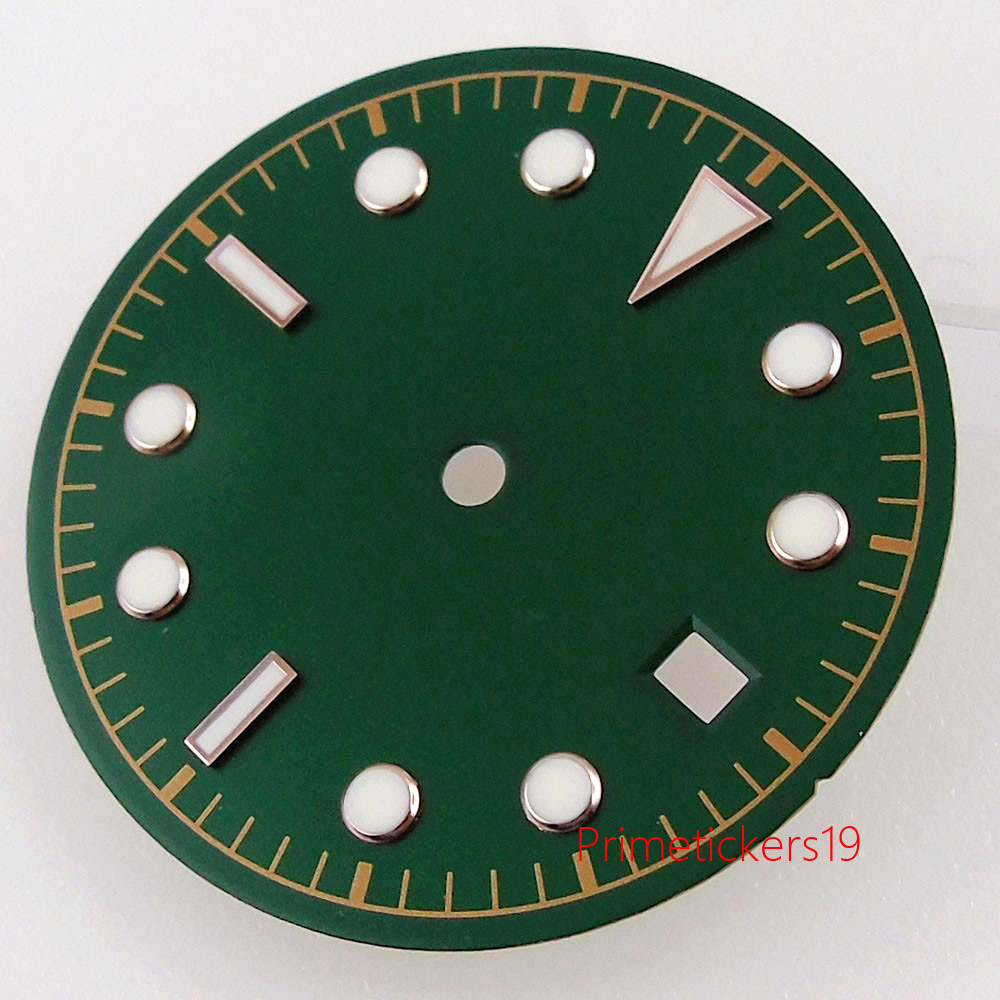 30.5mm Green Lume Watch Dial Fit For NH35/NH35A Miyota 8215 821A ETA 2824 2836 D