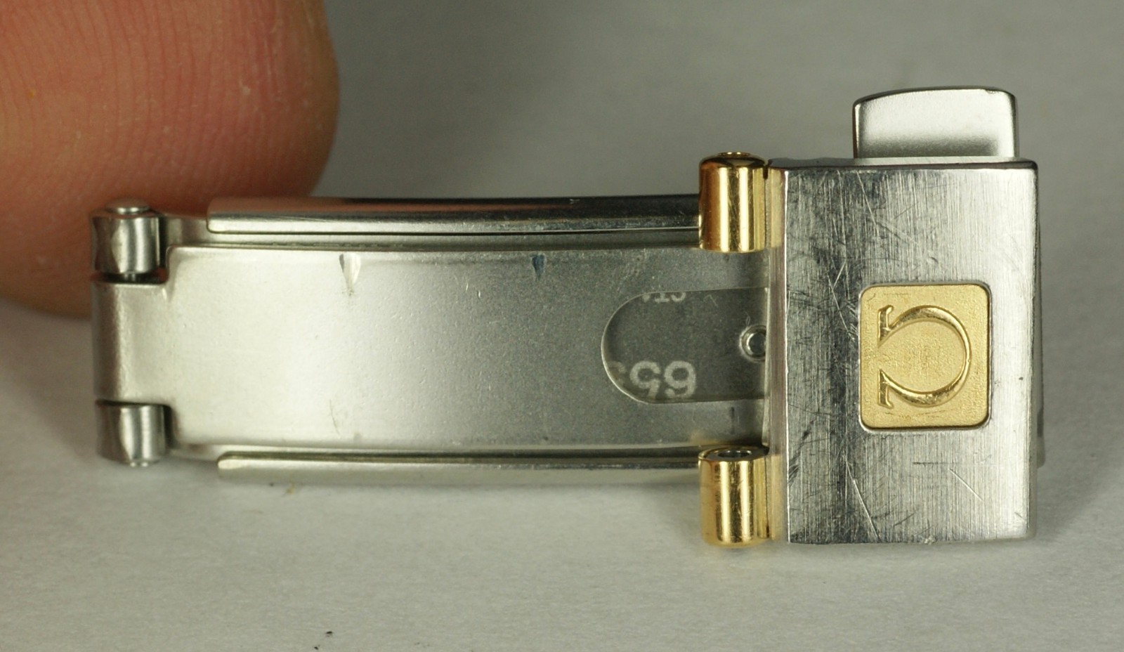 Genuine OMEGA 6553/865 Bracelet Band Buckle 18K Gold Stainless Steel Ladies 12mm