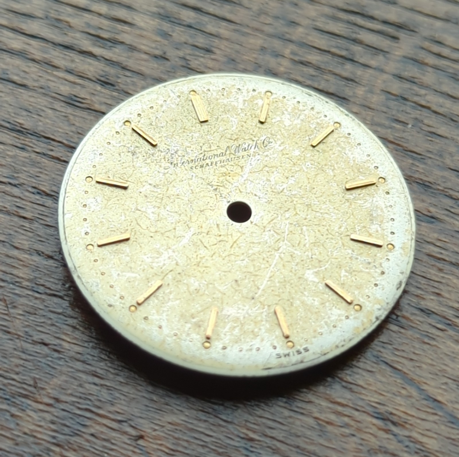IWC International Watch Co Original Used Watch Dial Part 28mm (BL16)