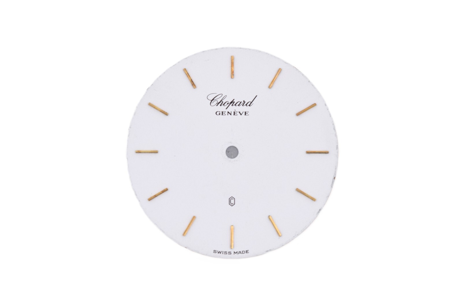 CHOPARD Geneve Vintage White NOS Watch Dial 25.5mm (ZB1117)