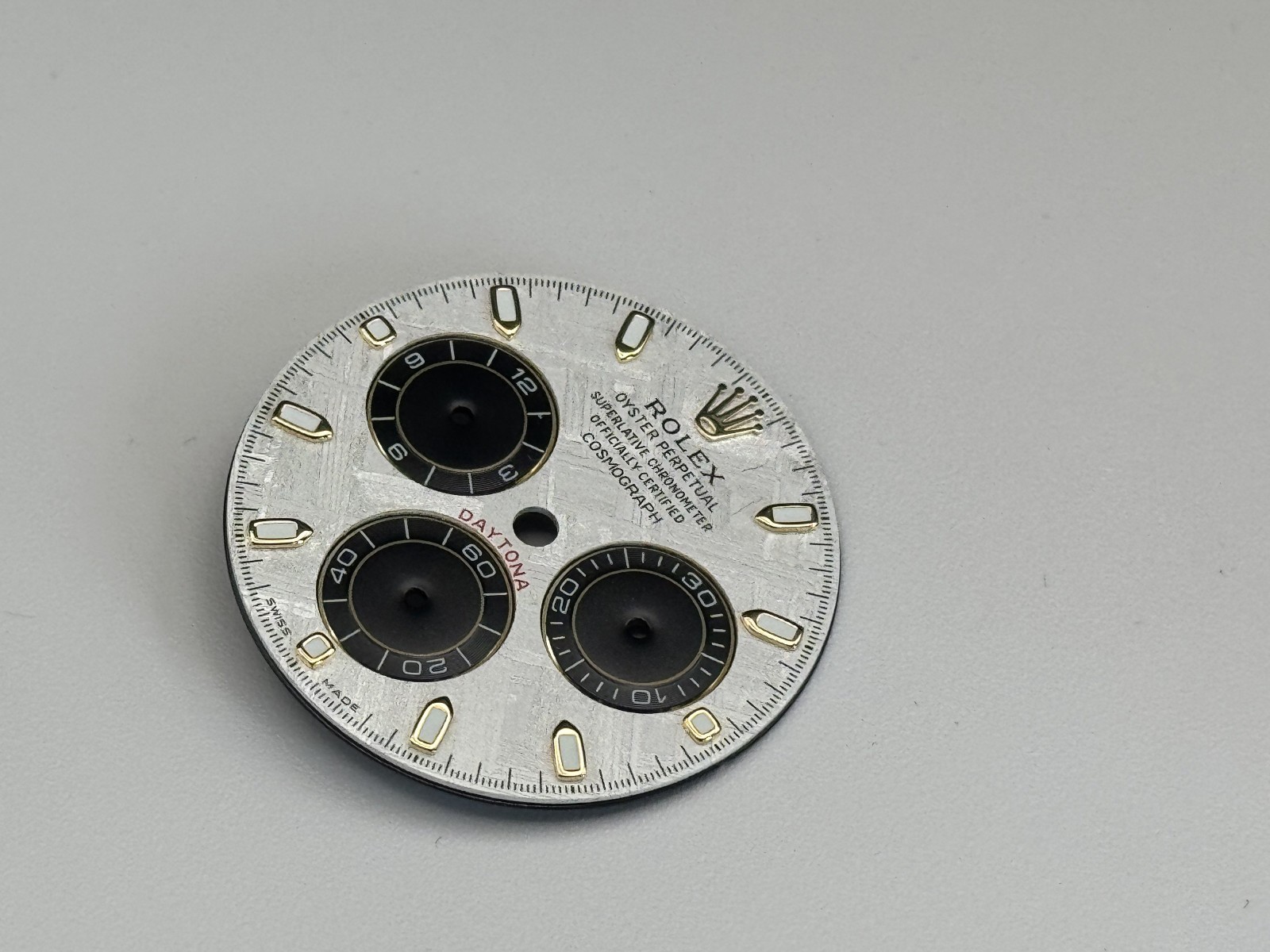 Rolex Daytona 116520 116500 Genuine Meteorite Dial – Yellow Gold Markers –Gibeon