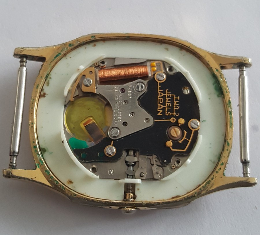 Seiko Gold Plated Bezel and Case Number 7430-5128 With Dial, Hands and Crystal