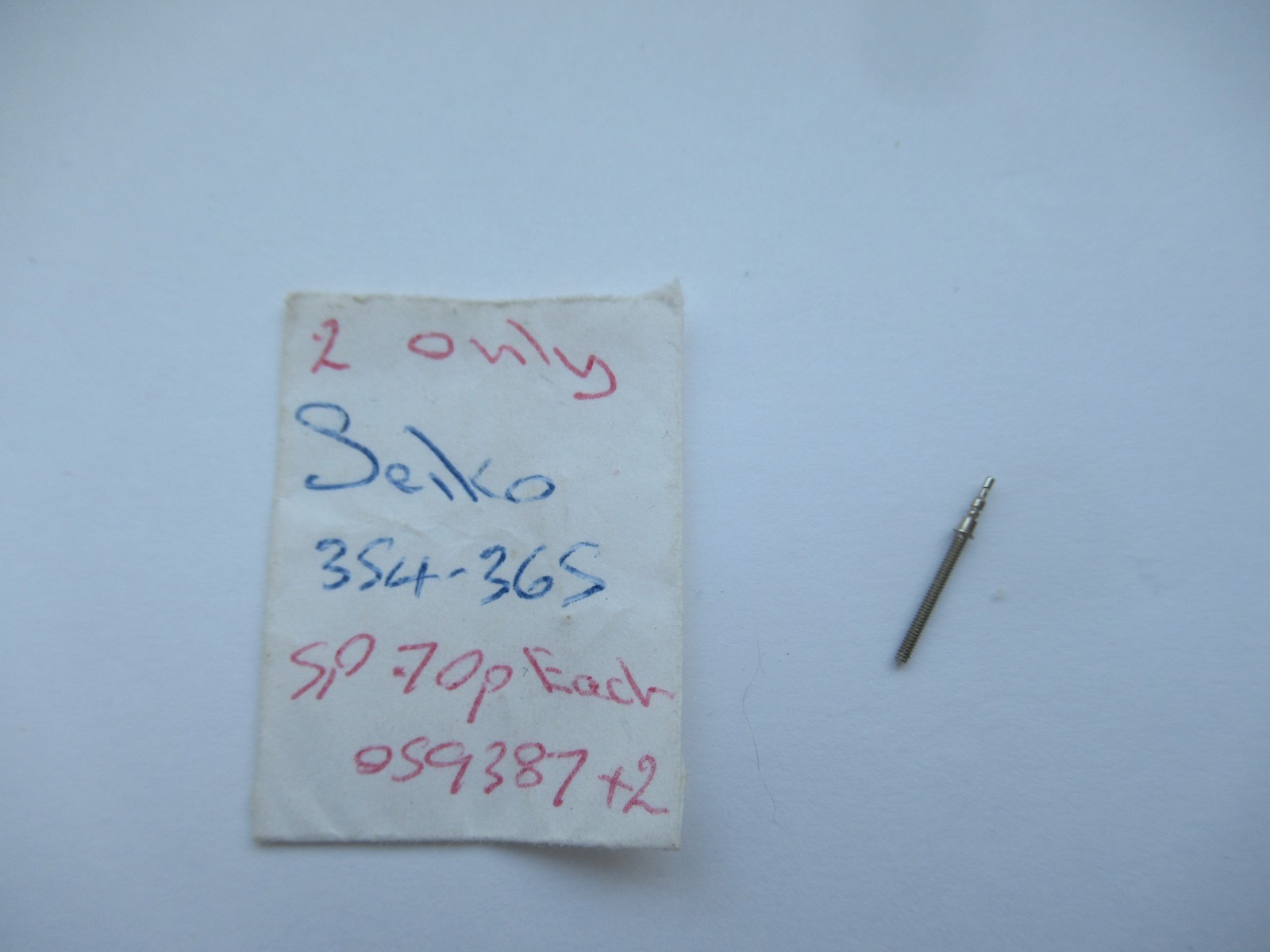 Seiko 354 365 / 354365 Winding Stems (Calibres V810 / V811)Genuine service part.