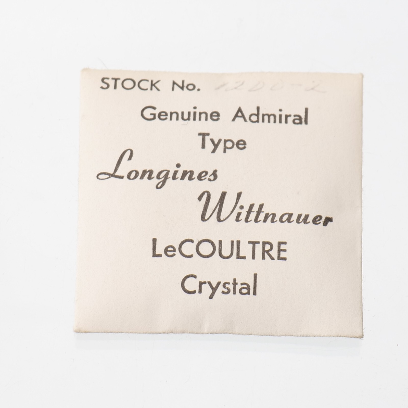 Genuine Admiral Type Longines Wittnauer LeCoultre #1200-2 Watch Crystal (G2D2)