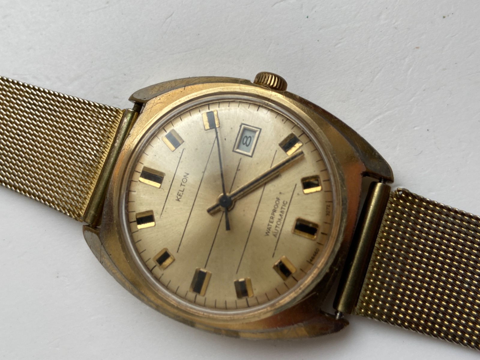 VINTAGE MEN WRIST WATCH SALE FOR PARTS TIMEX 1972 KELTON AUTOMATIC GREAT BRITAIN