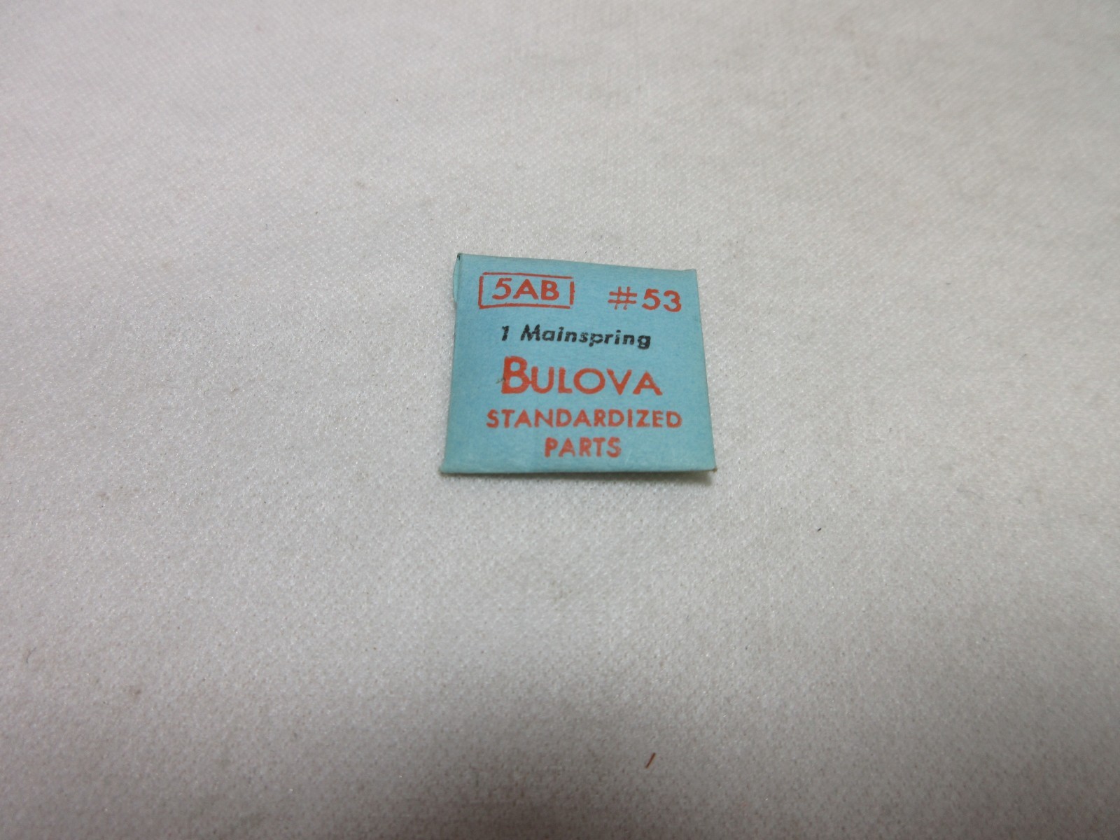 BULOVA WATCH MAINSPRING 5AB #53 WATCHMAKER REPLACEMENT PART #355