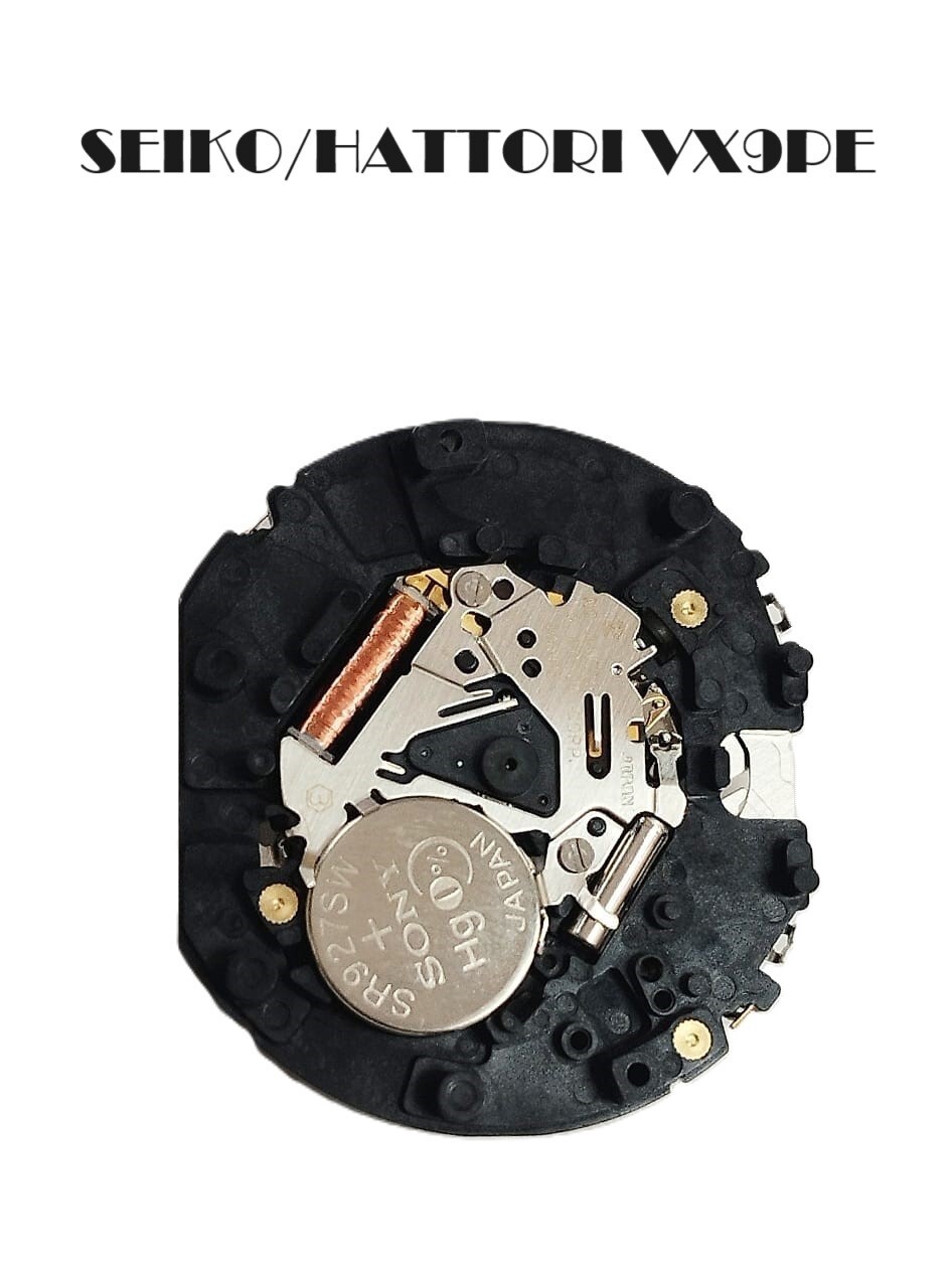 Hattori Watch Multifunction 6 Hand Quartz Movement VX9P Overall Height 6.2mm