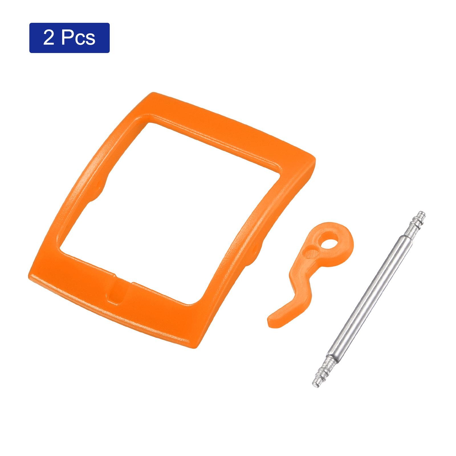 Watch strap plastic buckle for 16mm width orange 2pcs