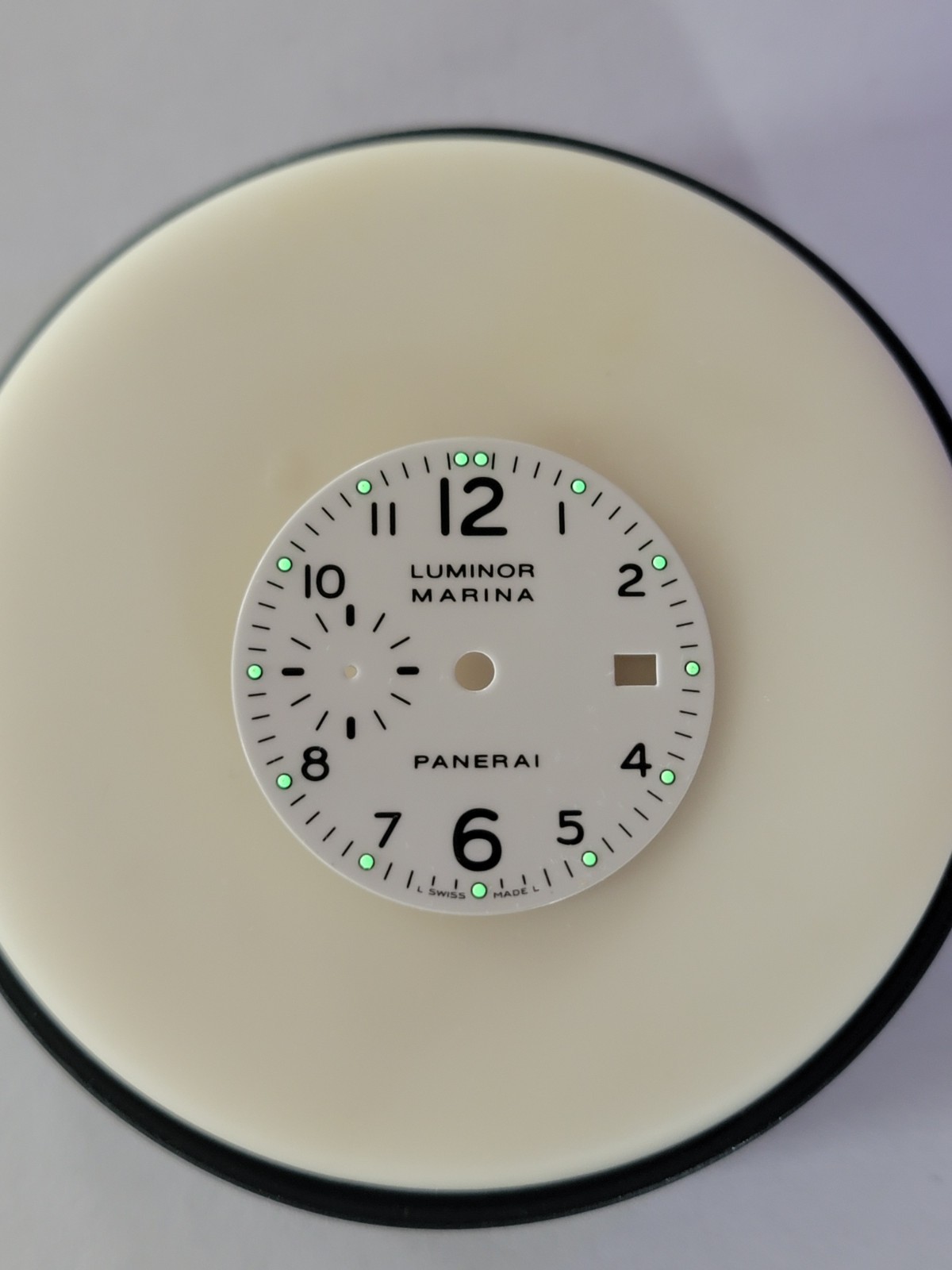 RARE!!! Panerai Luminor Marina White Watch Dial For PAM 48/50/51 W/datewheel
