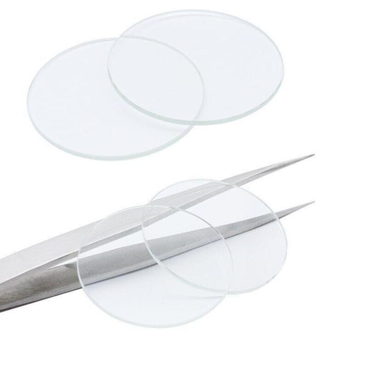 2x 16mm-45mm Clear Dial Lens Single Dome Convex Watch Glass Mirror Watch Crystal
