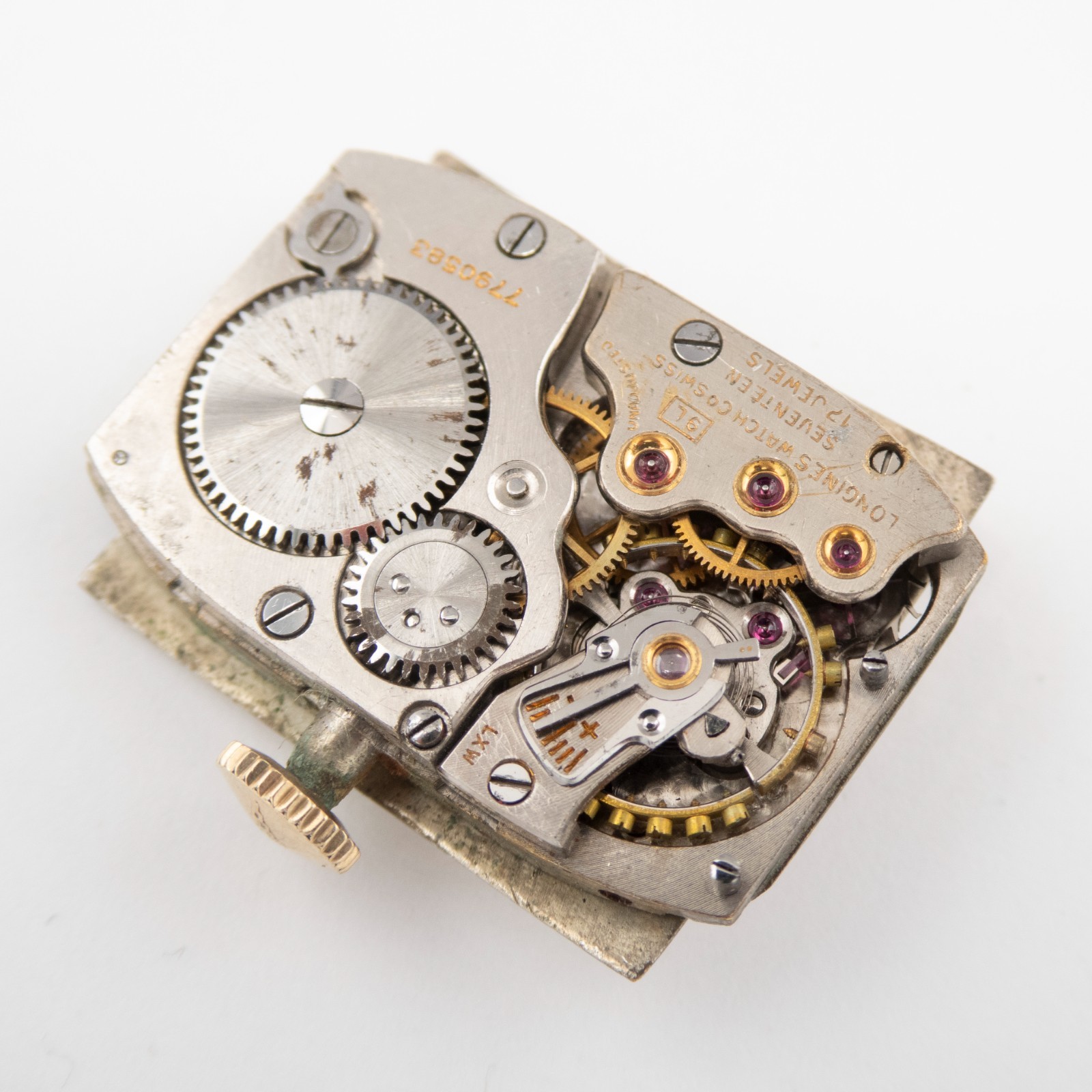 Vintage Longines Caliber 9L 17-Jewel Wristwatch Movement, Runs