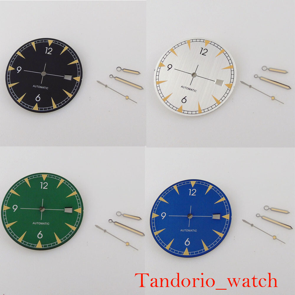 Watch Parts Replacement Bliger 33.5mm Luminous Watch Dial For NH35 Movement