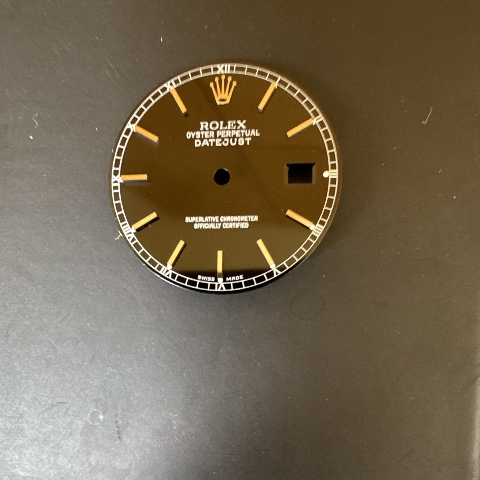 Rolex Black Dial for Rolex Datejust Non-Numeric Hour Marks 16008-43