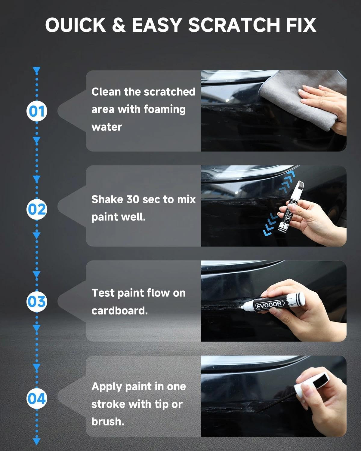 Crystal White Tricoat(G1W/Wa140X) Touch up Paint Compatible with Cadillac Exact